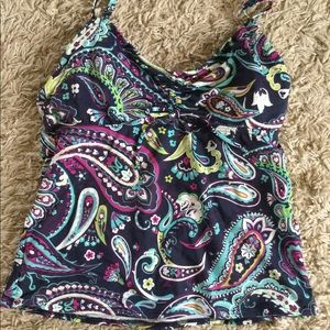 Lands End paisley tankini size 10